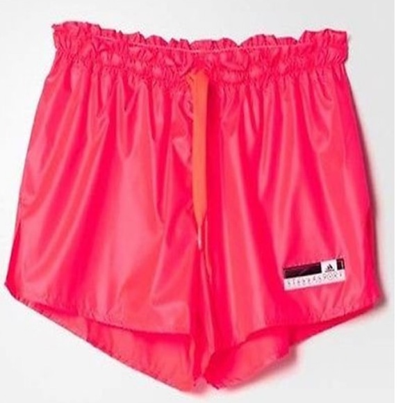 🚨SOLD🚨Adidas x Stella McCartney - Stella Sport lightweight neon coral shorts - Picture 2 of 4